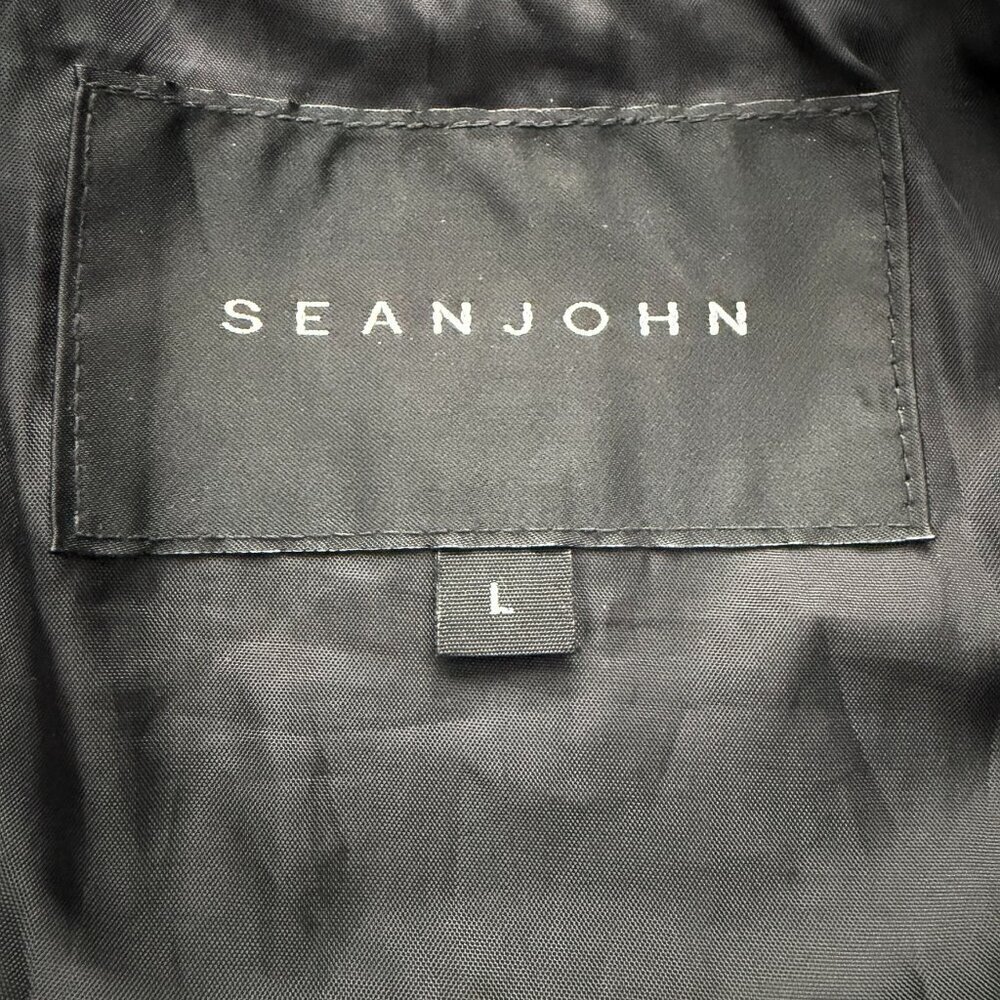 SEAN JOHN Quilted Hooded Field Jacket Black Large - Picture 14 of 15
